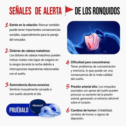 Boquilla silenciosa antirronquidos de talla universal.